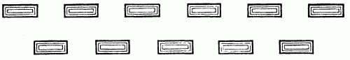 Fig. 36. The same division in long battalion squares.