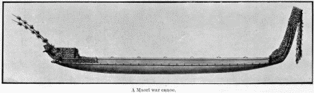 A Maori war canoe.