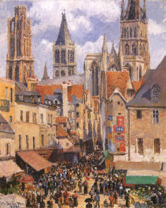 Pissarro - Rue de l'Epicerie, Rouen