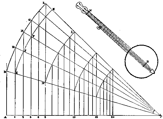 SPACING FOR BANJO FRETS.