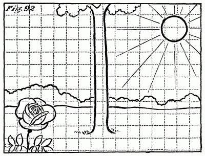 Figure 92: A sunny landscape showing a tree and a bush.