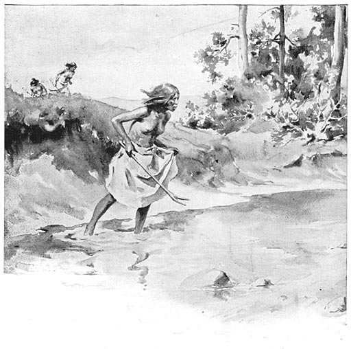 Tarahumare Women Crossing a Stream in Their Race.