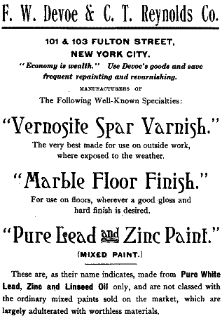 advert - F. W. Devoe and C. T. Reynolds Co.