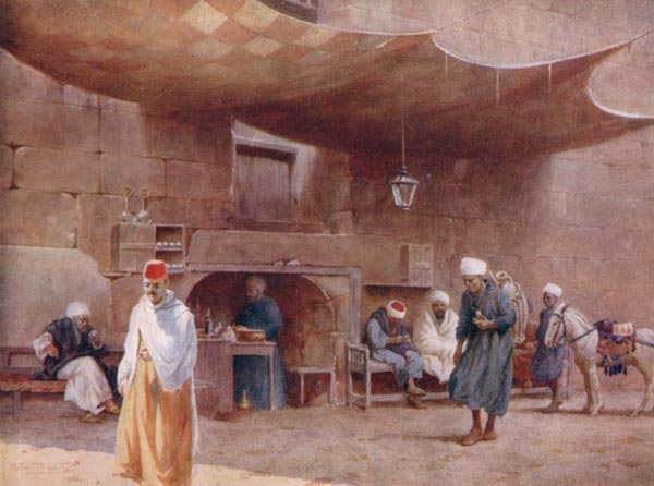 AN ARAB CAFÉ, CAIRO.