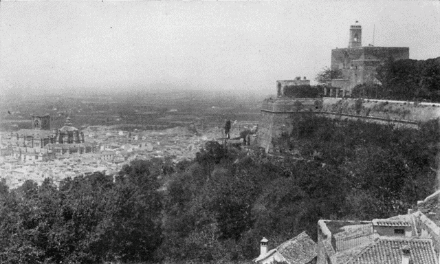 Illustration: THE ALHAMBRA, OVERLOOKING GRANADA.