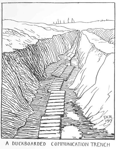 A Duckboarded Communication Trench.