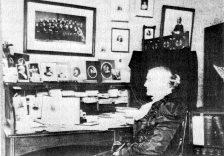 Susan B. Anthony at her desk