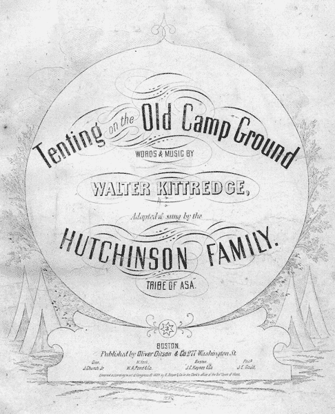 Tenting sheet music