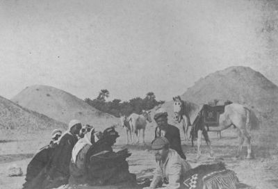 THEODORE BENT RECEIVING VISITORS AT THE MOUNDS, BAHREIN