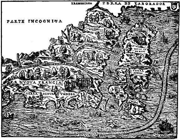 NEW FRANCE, SHOWING NEWFOUNDLAND, LABRADOR, AND THE ST. LAWRENCE