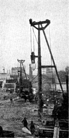 Fig. 52.—View of Apparatus Used in Constructing
Compressol Piles.