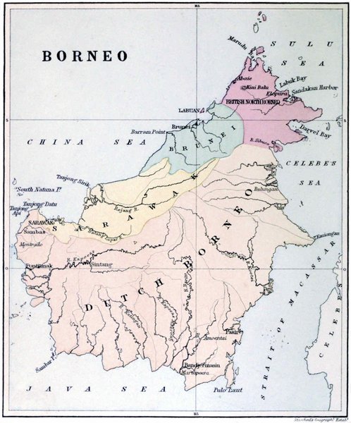 Map of Borneo