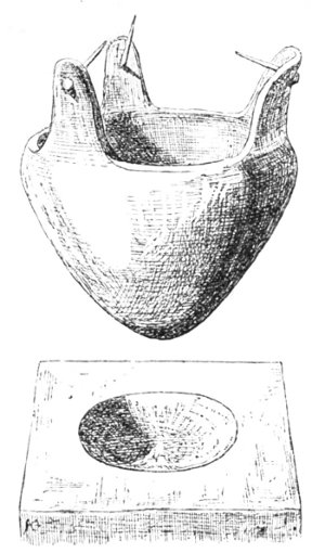 Fig. 97.—Bronze foot from the Balawat gates and its
socket.