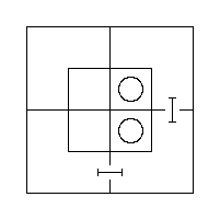 Diagram representing x prime m prime exists and all y prime are m prime