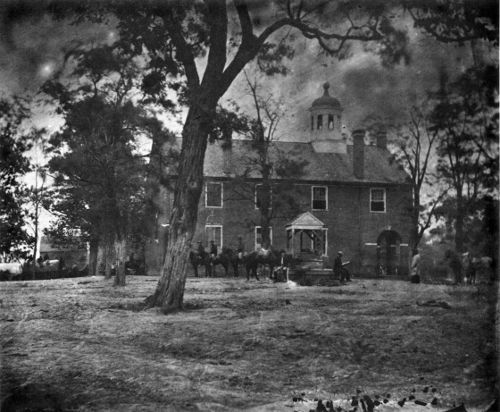 Fairfax County Courthouse, June 1863. Photo by T. H.
O'Sullivan. Copy from the Library of Congress.