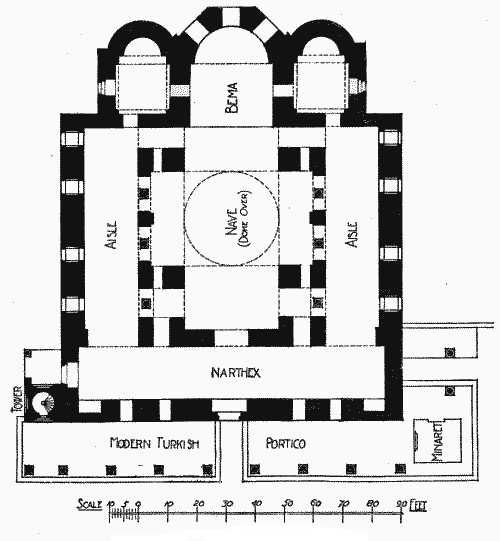 Plan of S. Sophia, Salonica.