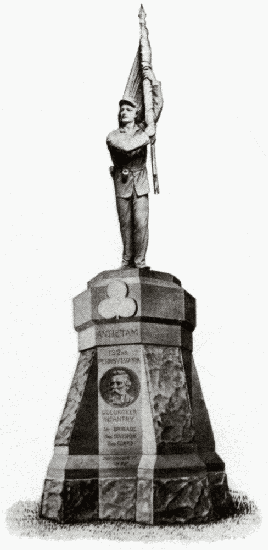 MONUMENT OF 132D REGIMENT, P. V.
ERECTED BY THE STATE OF PENNSYLVANIA ON BATTLE-FIELD OF ANTIETAM, MD.
DEDICATED SEPT. 17, 1904