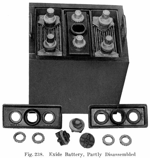 Fig. 238 Exide Battery, partly disassembled