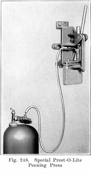 Fig. 248 Special Prest-O-Lite Peening Press