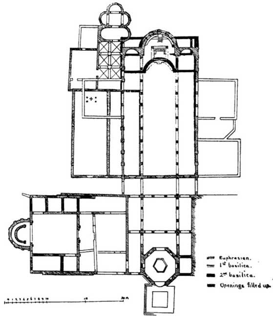 PLAN OF THE THREE BASILICAS, PARENZO