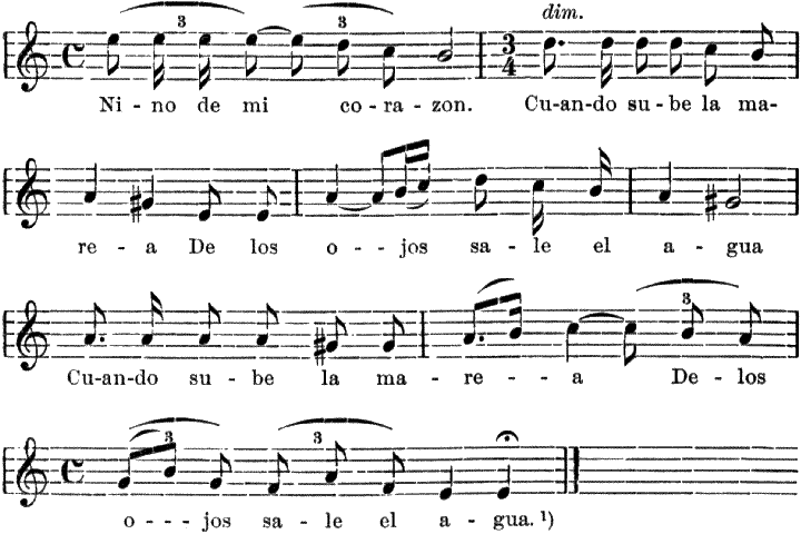 Ni-no de mi co-ra-zon. Cu-an-do su-be la ma-re-a De los o- -jos sa-le el a-gua Cu-an-do su-be la ma-re- -a De-los o- - -jos sa-le el a-gua.