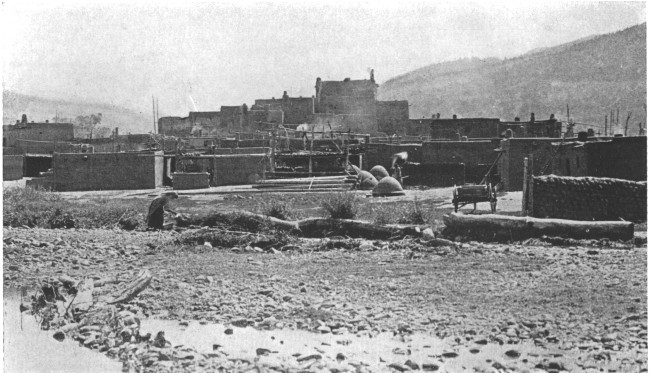 The pueblo of Taos, New Mexico, whose inhabitants trace
their lineage back centuries before the advent of the Spanish
conquistadores