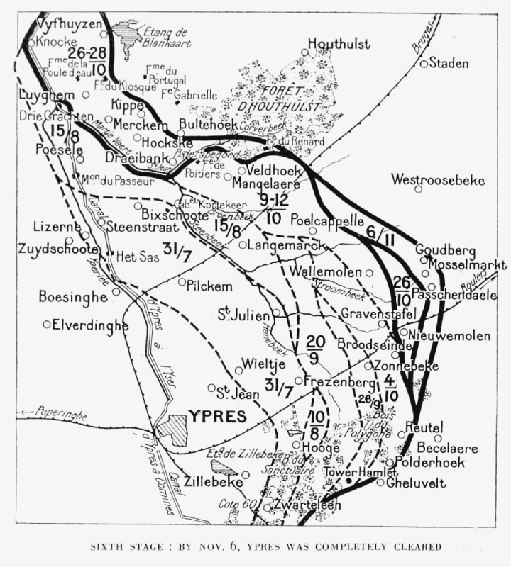 SIXTH STAGE: BY NOV. 6, YPRES WAS COMPLETELY CLEARED