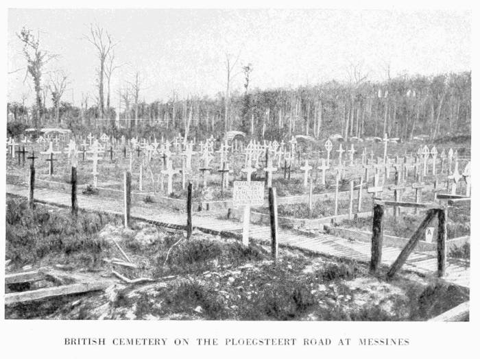 BRITISH CEMETERY ON THE PLOEGSTEERT ROAD AT MESSINES