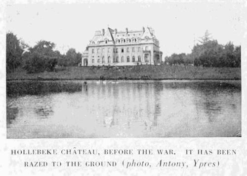 HOLLEBEKE CHTEAU, BEFORE THE WAR. IT HAS BEEN
RAZED TO THE GROUND (photo, Antony, Ypres)