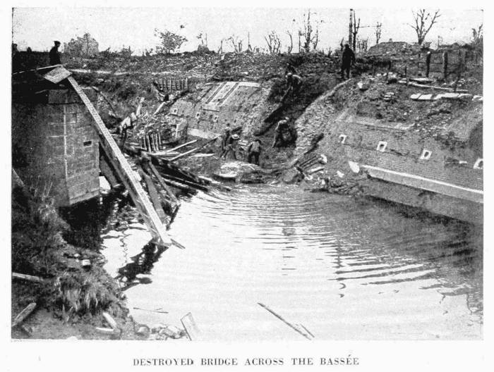 DESTROYED BRIDGE ACROSS THE BASSE