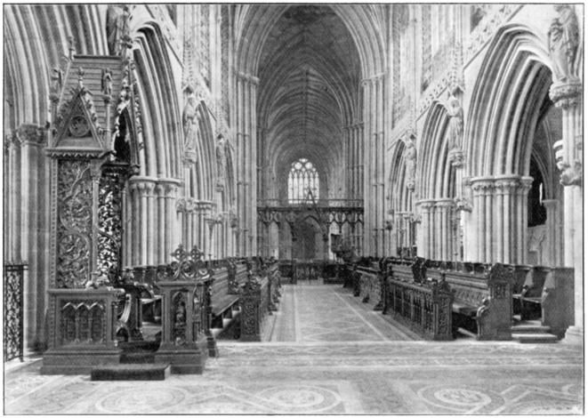 THE CHOIR, LOOKING WEST.