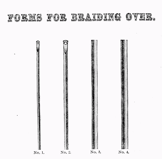 FORMS FOR BRAIDING OVER. No. 1.     No. 2.     No. 3.     No. 4.