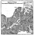 Fig. 136—Glacial sculpture on the southwestern flank of
the Cordillera Vilcapampa. Flat-floored valleys and looped terminal
moraines below and glacial steps and hanging valleys are characteristic.
The present snowfields and glaciers are shown by dotted contours.