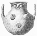 No. 13. Terra-cotta Vase, marked with an Aryan symbol (6
M.).