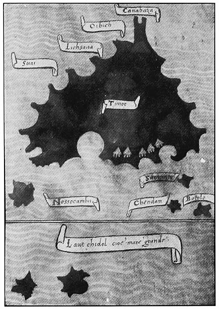 Pigafetta’s Charts of the island of Timor, and of the Laut Chidol or Great Sea