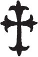 Decorative graphic of cross