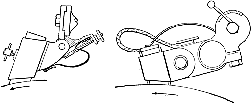 Figs 664 and 665Diagrams illustrating how to set brushes Some brush holders require brushes