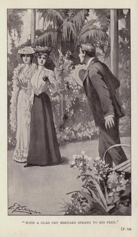 "WITH A GLAD CRY BERNARD SPRANG TO HIS FEET." (p. 134)