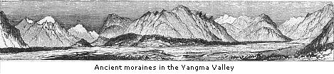 Ancient moraines in the Yangma Valley